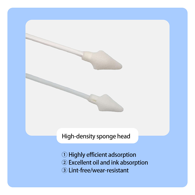 Sponge-Tipped ABS/PP Rod Long Single-Head Disposable Cotton Swabs for Application and Wiping