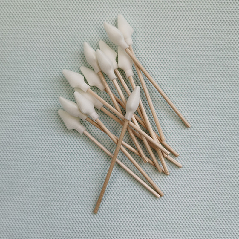Sponge Head, Wooden Stick, PP Rod, Single-Head Disposable Cotton Swab, For Application and Wiping