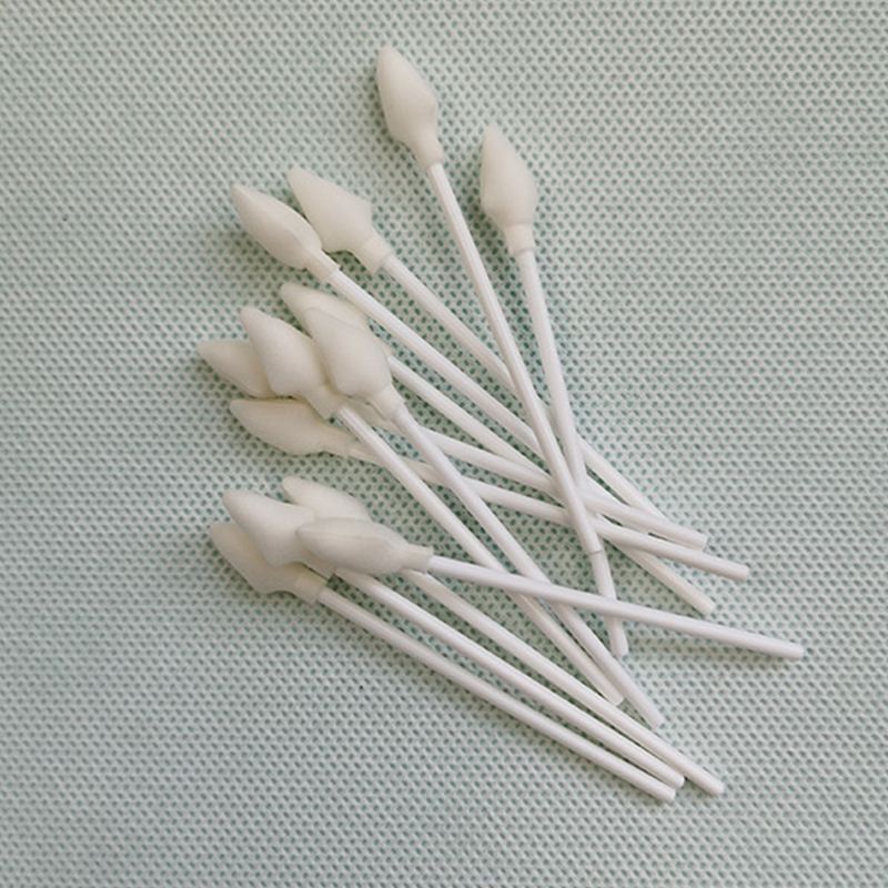 Sponge Head, Wooden Stick, PP Rod, Single-Head Disposable Cotton Swab, For Application and Wiping